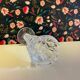 1950s single stem glass vase crystal cut design 15cm tall
