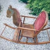 Child rocking horse wooden