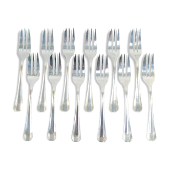 12 forks a cake christofle art deco model boreal by luc lanel