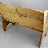 Wear consistent with age and use. Mid-Century Fir wood bench