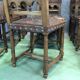 Suite of 9 Henry II chairs in walnut and leather - 1900s