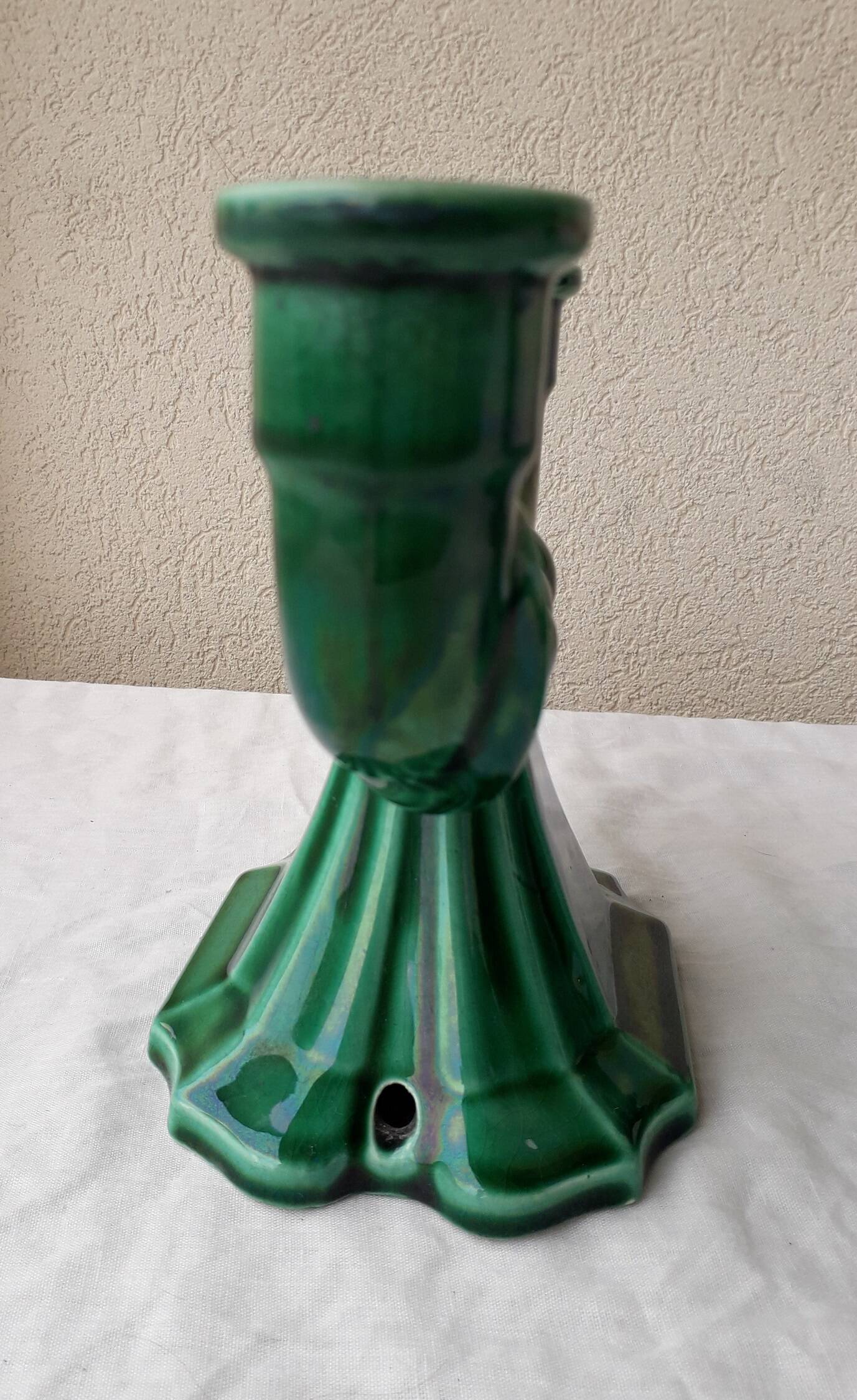 Green candlesticks candle holders