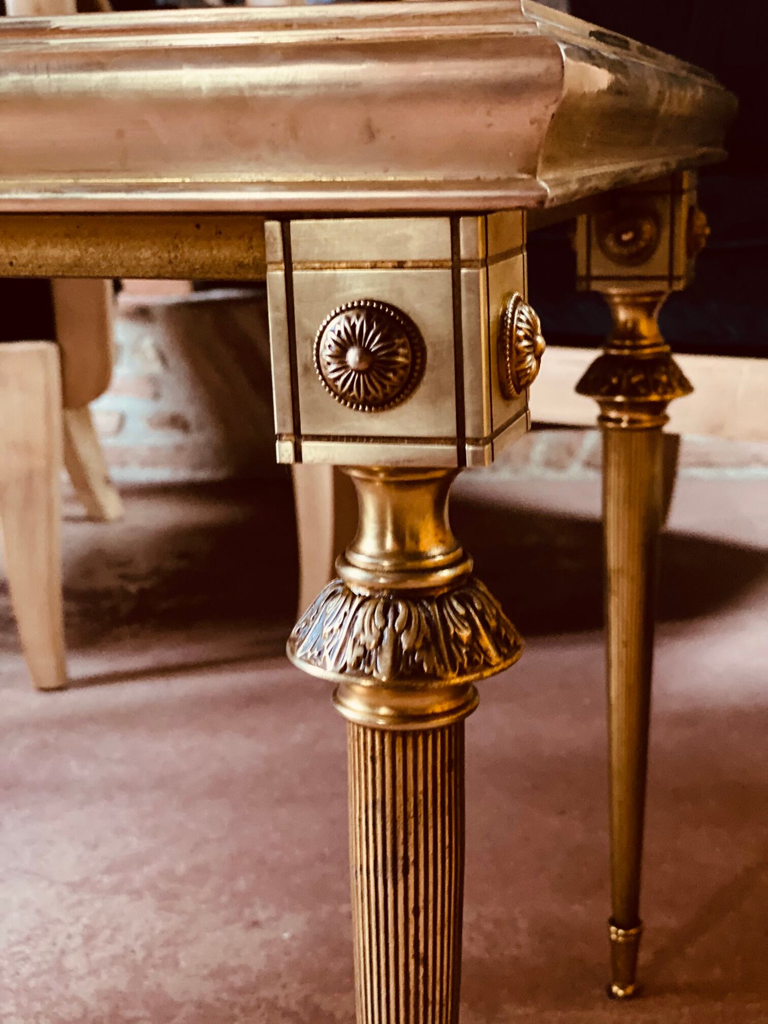 A mid-century marble top and brass frame coffee and cocktail table, circa 1960s