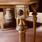 A mid-century marble top and brass frame coffee and cocktail table, circa 1960s