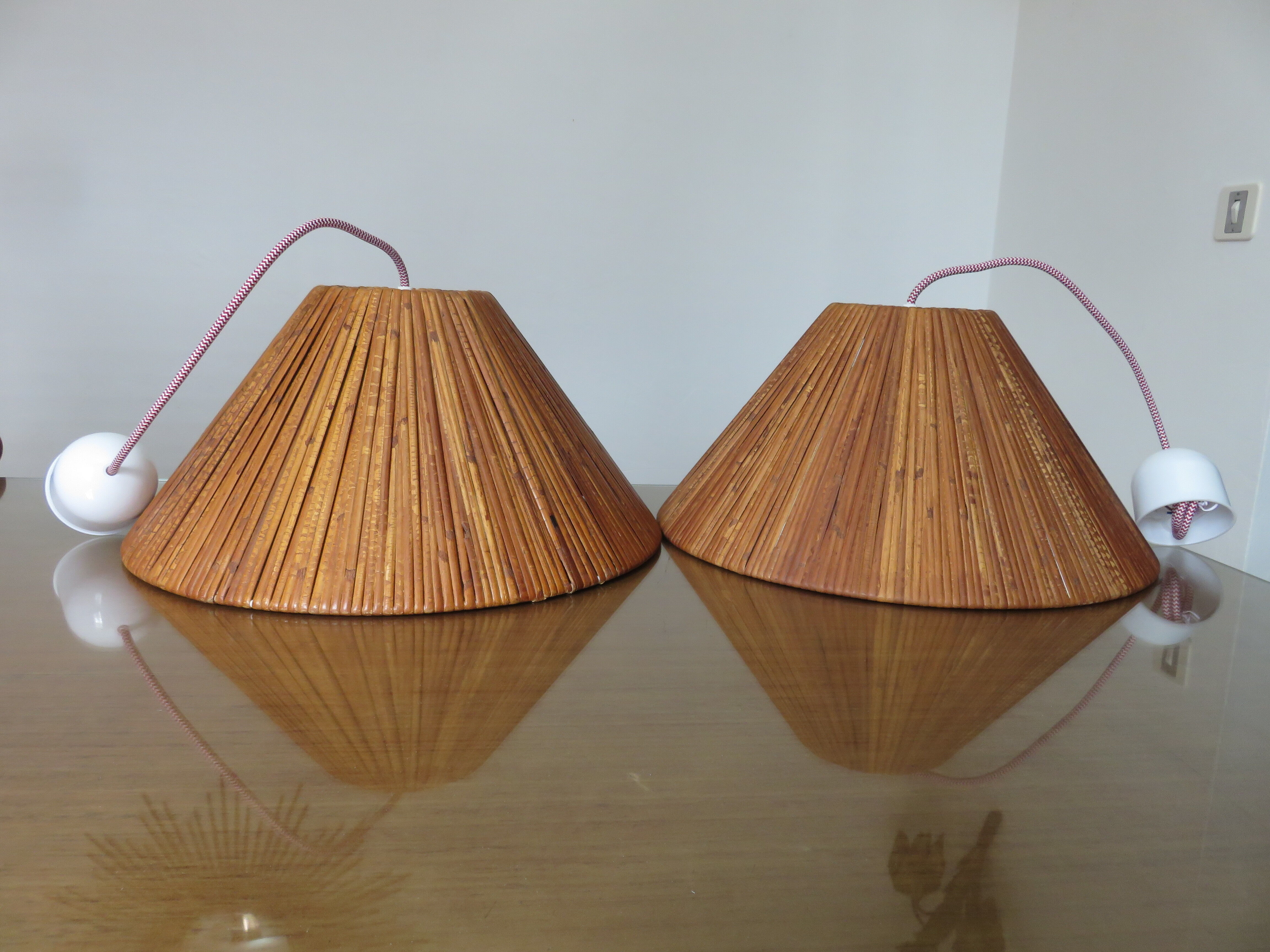 Suspension in rattan bamboo 60 years 70