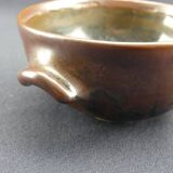Pair of vintage glazed stoneware bowls signed MJB