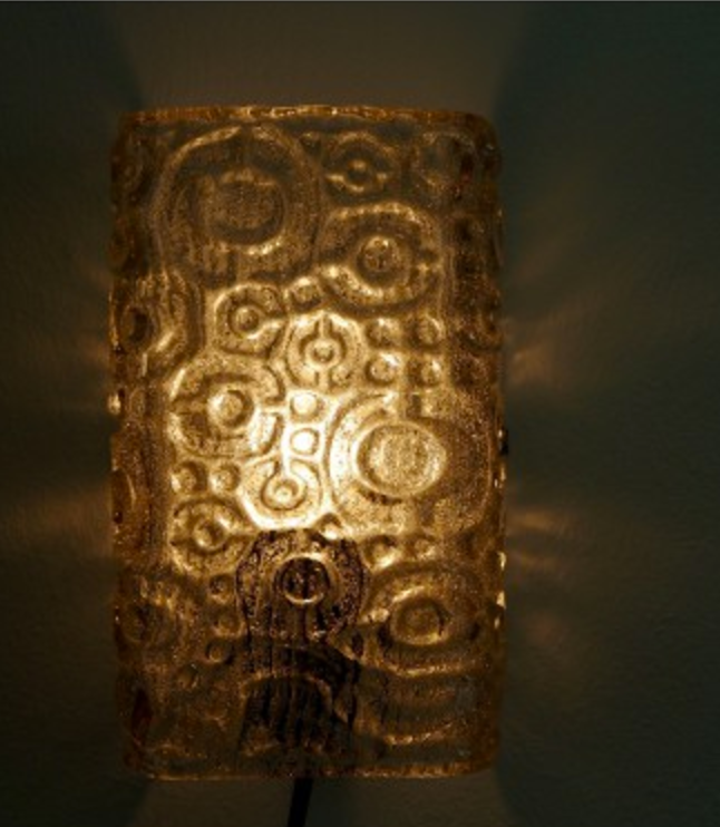 Mid Century lamp wall Iceglass