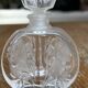 Pair of antique frosted crystal perfume bottles – Signed Charet