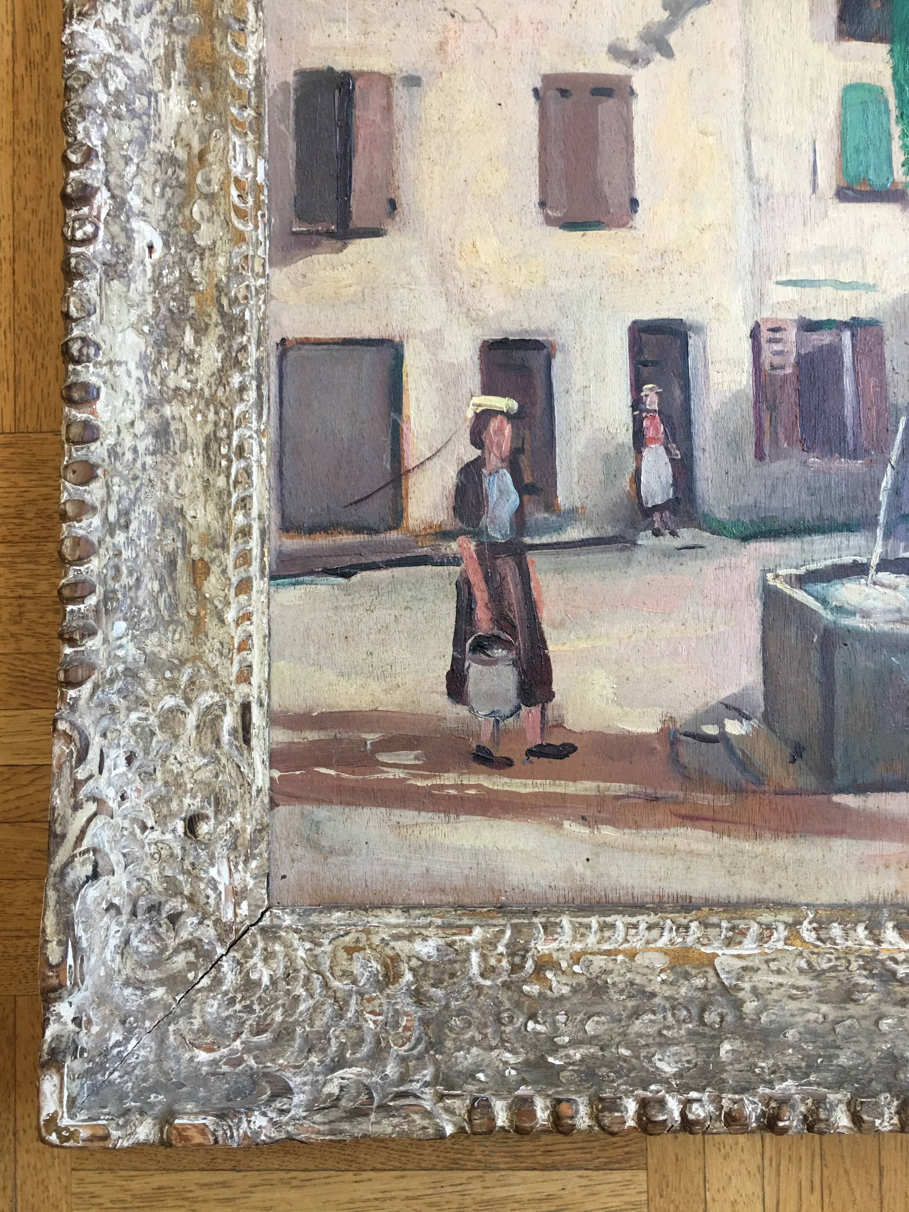 Oil on panel Hyppolite Tavernier