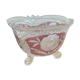 Dark pink chiseled glass cup