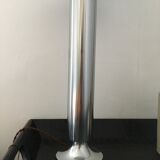 Vintage 70's brushed steel cylindrical lamp