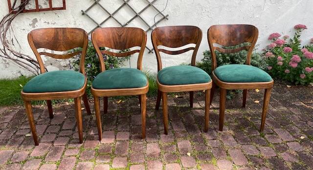 Complete set of pre-war THONET chairs.