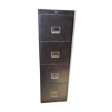 Industrial metal locker with 4 drawers