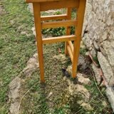 High wooden stool