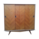 Wardrobe 3 doors sliding vintage feet compass