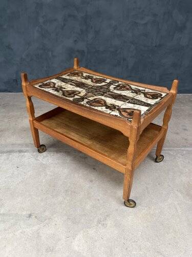 Modern Rolling Table Mid-Century by Henning Kjærnulf, 1960s