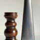 Vintage ikea wood and metal candle holders