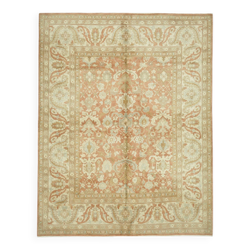 Tapis Oushak en laine noué à la main turc 247 cm x 306 cm