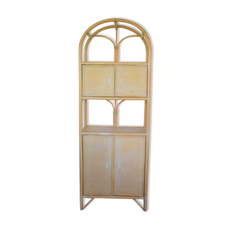High shelf in vintage rattan