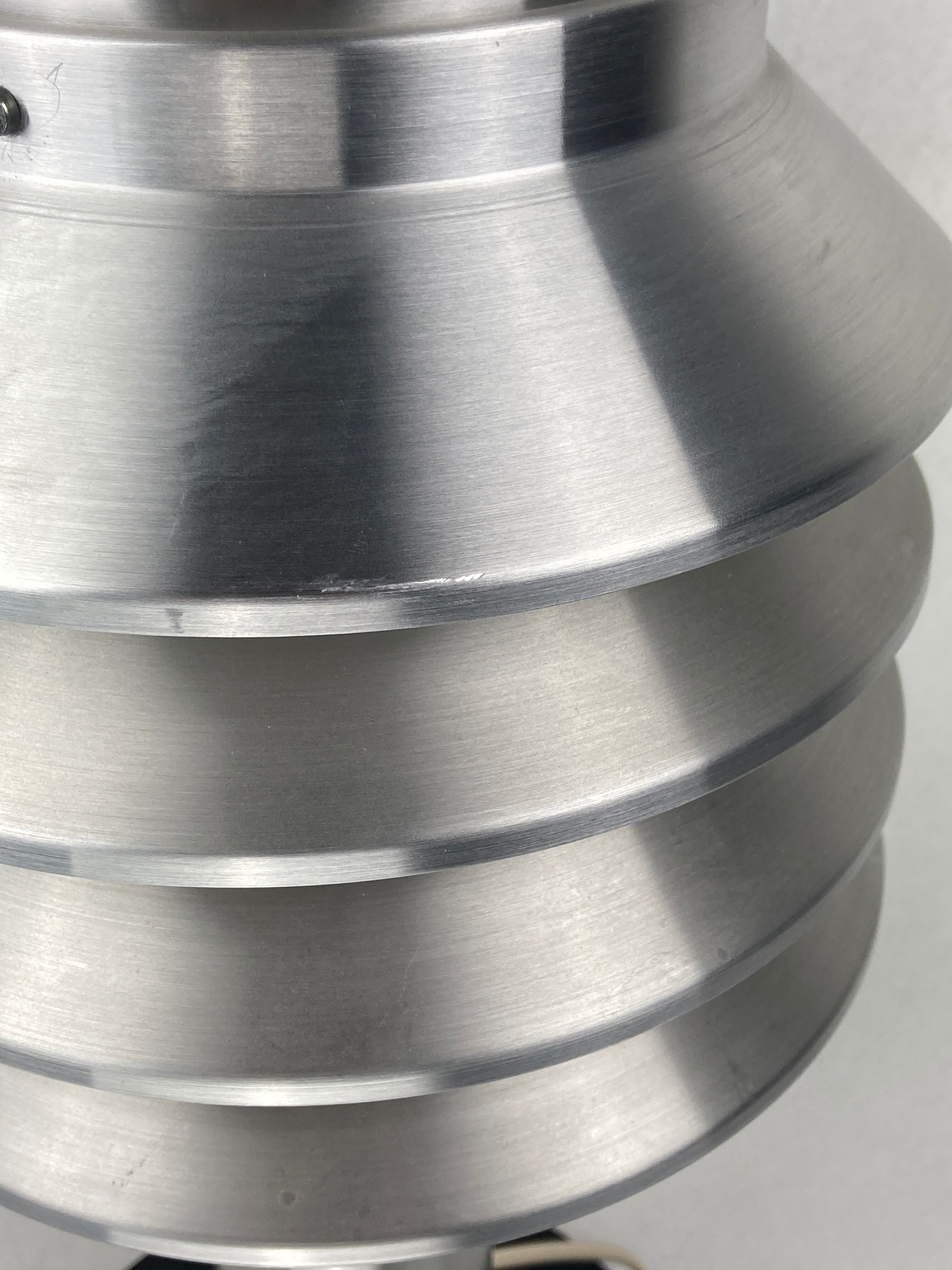 Space age aluminum mushroom dome lamp by Hans Agne Jakobsson for Markaryd, Sweden 1960s