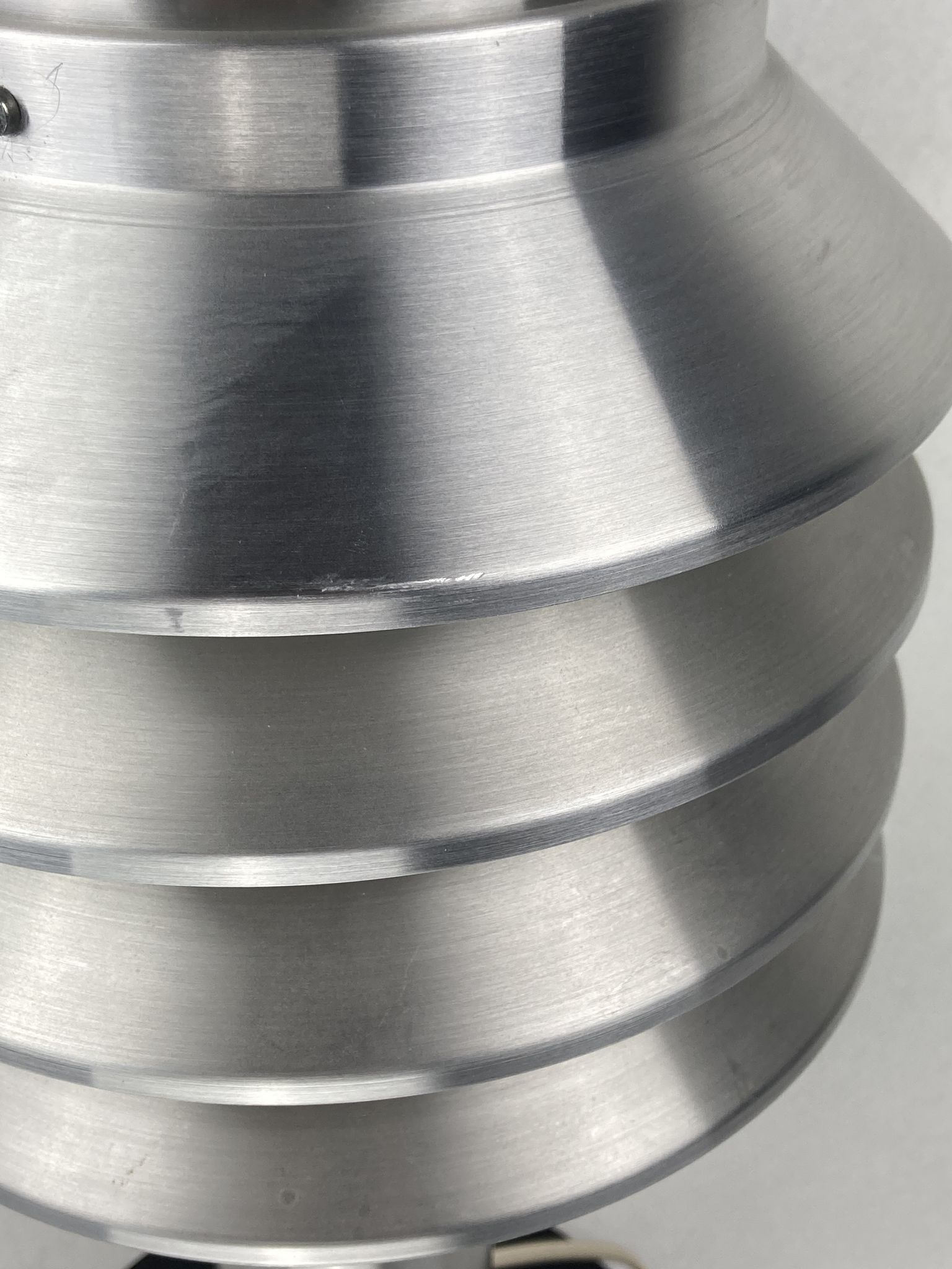 Space age aluminum mushroom dome lamp by Hans Agne Jakobsson for Markaryd, Sweden 1960s