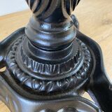 Bistro table, vintage side table, cast iron legs, imitation resin top