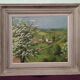 HST painting spring landscape signed vintage 70
