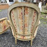 LOUIS XV style armchairs (pair)