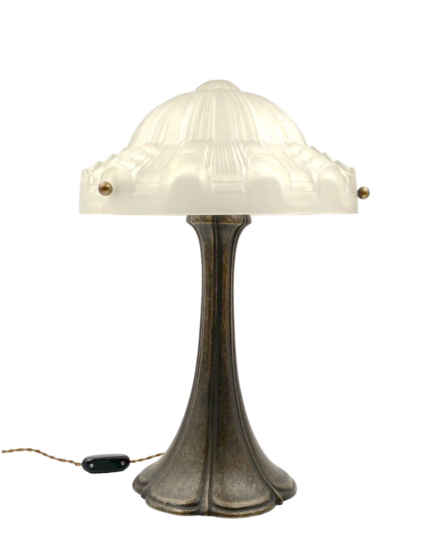 Art Deco bronze table Lamp, France ca. 1930s