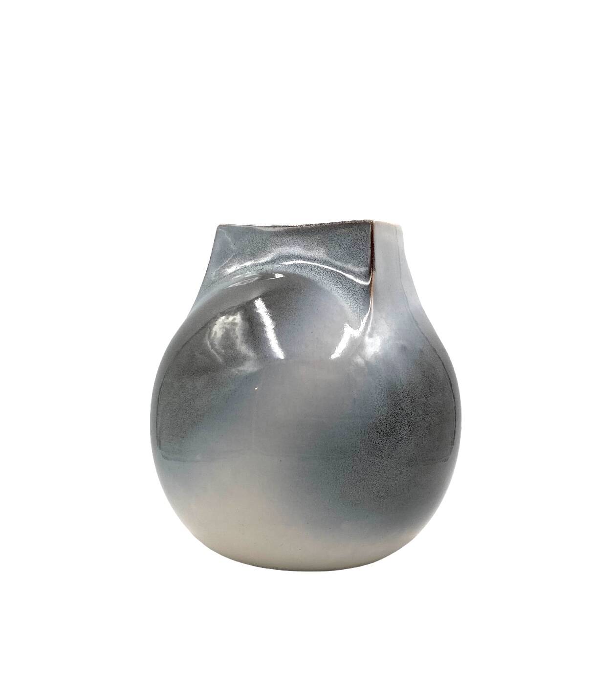 Mid-century Modern spherical gres vase, Franco Bucci Italy ca. 1970