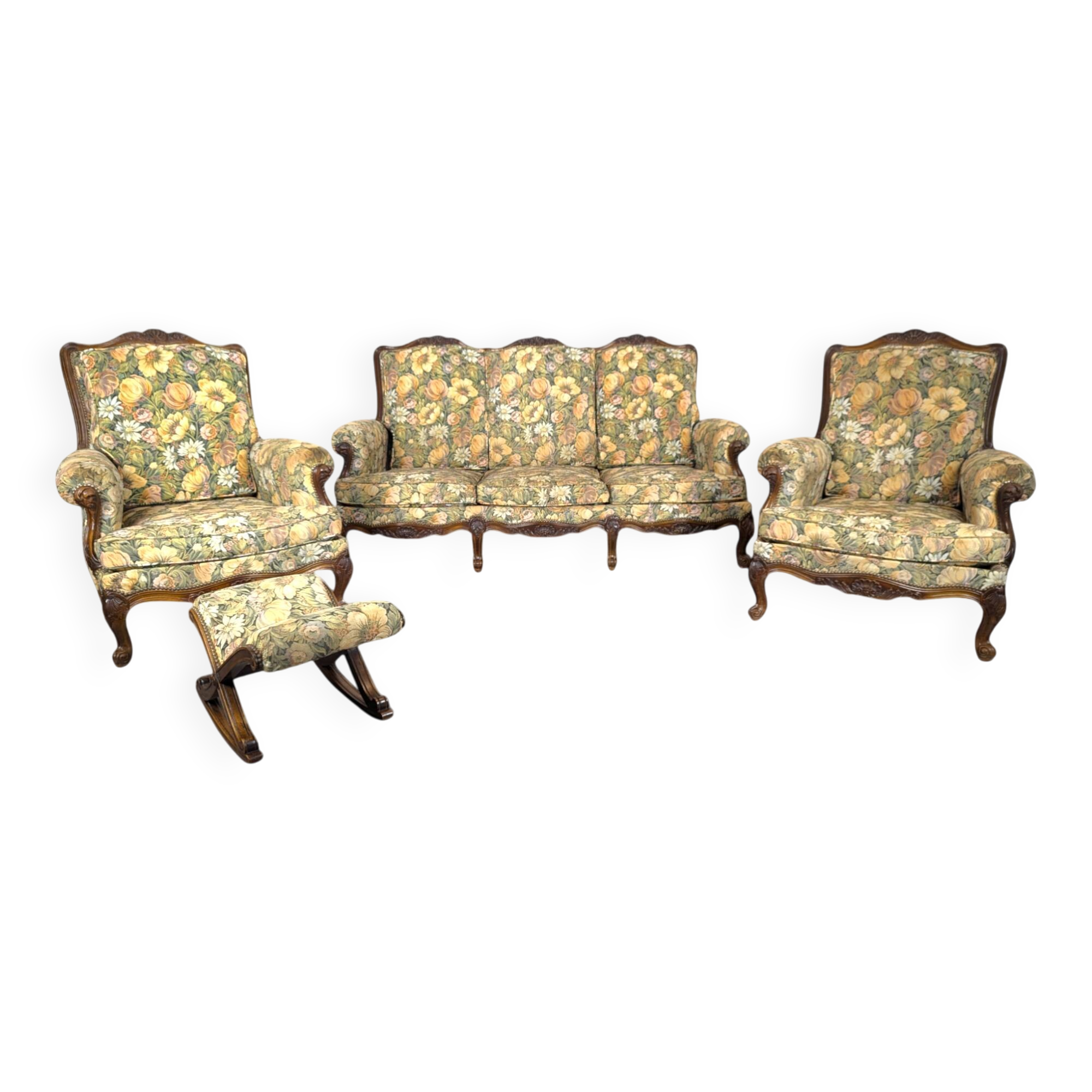 Salon en chêne de style Louis XV