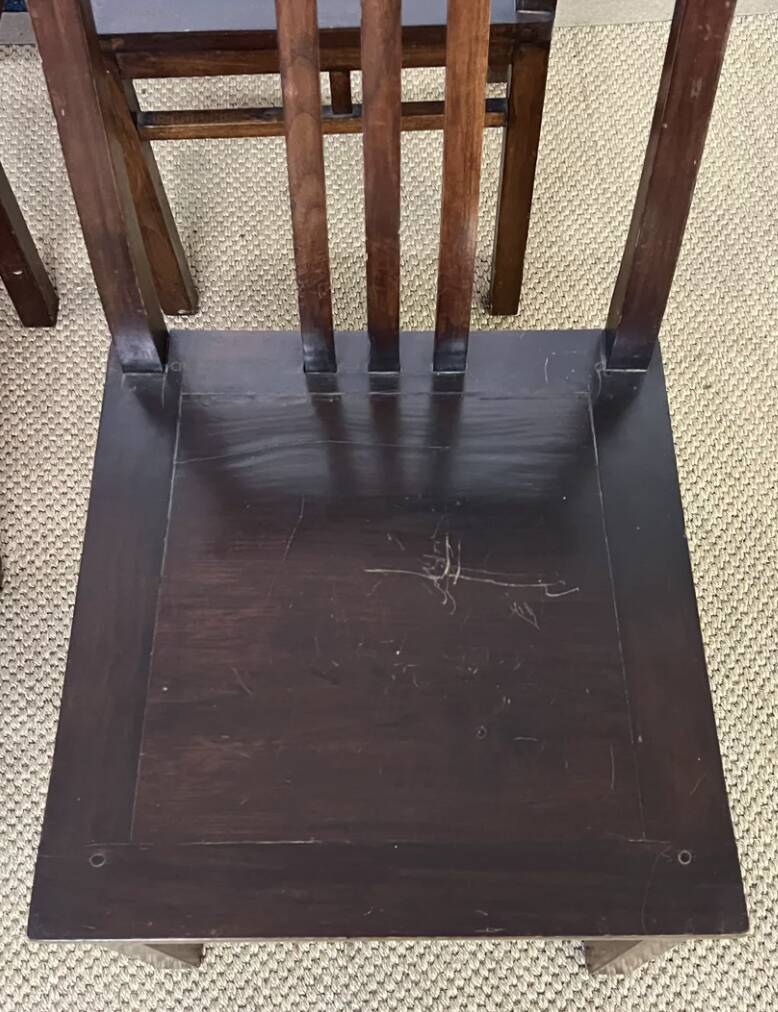 Set of 6 Mahogany wooden chairs