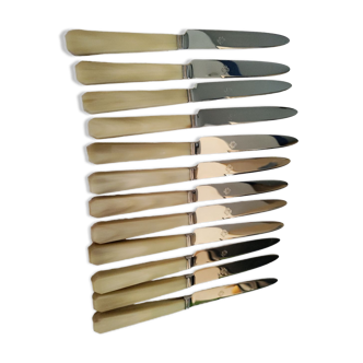 Set of 12 horn handle knives