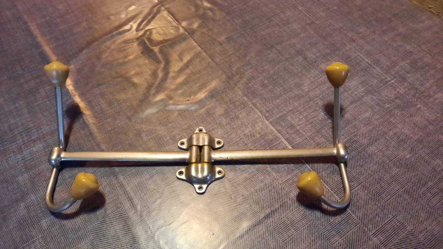 Wall coat rack with 2 hooks