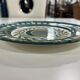 Painted and enamelled ceramic plate