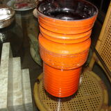 Orange tubular vase circa 1950/70