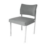 Reupholstered chrome office chair