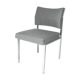 Reupholstered chrome office chair