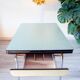 Ensemble table et chaises en formica vert d’eau 1960