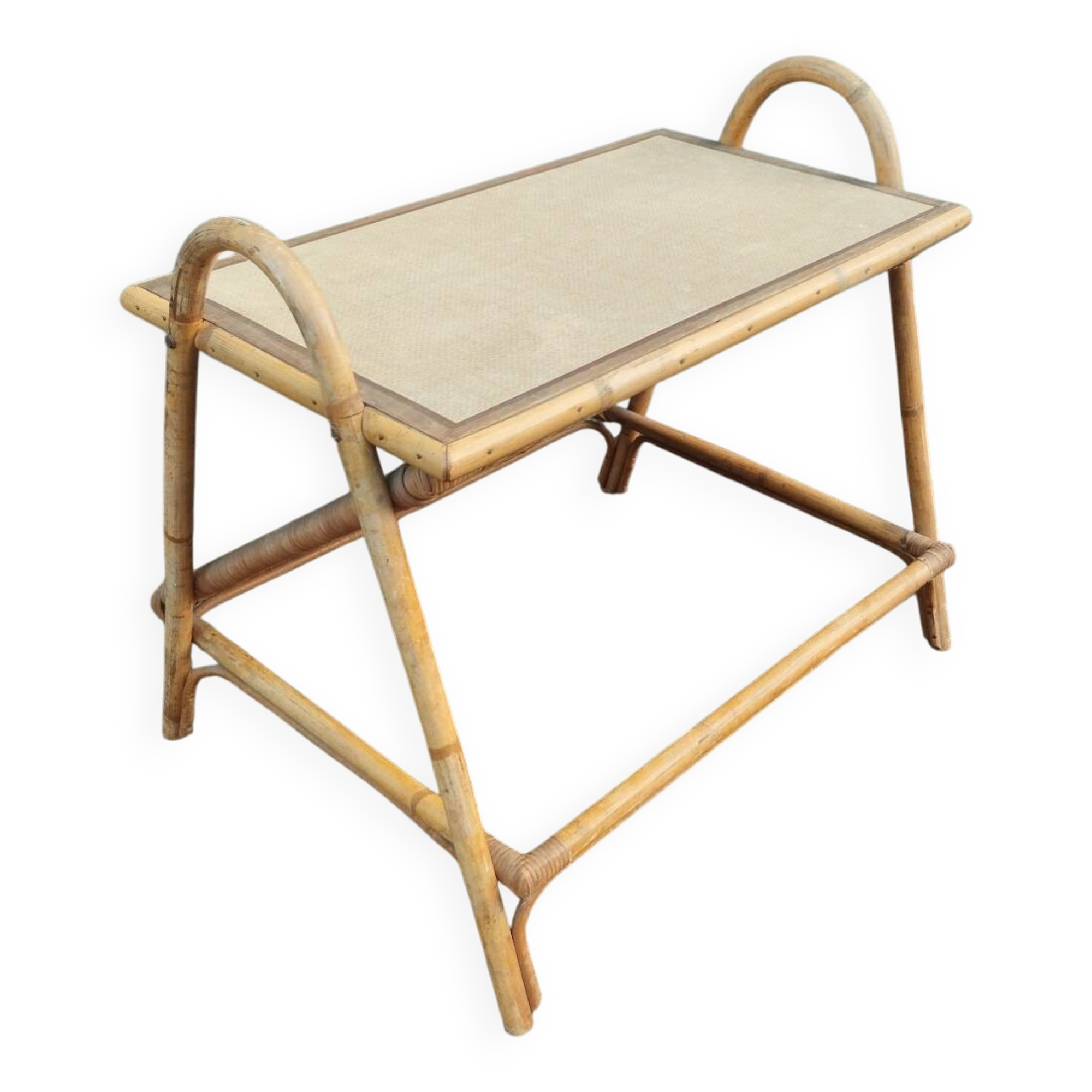 Vintage rattan coffee table