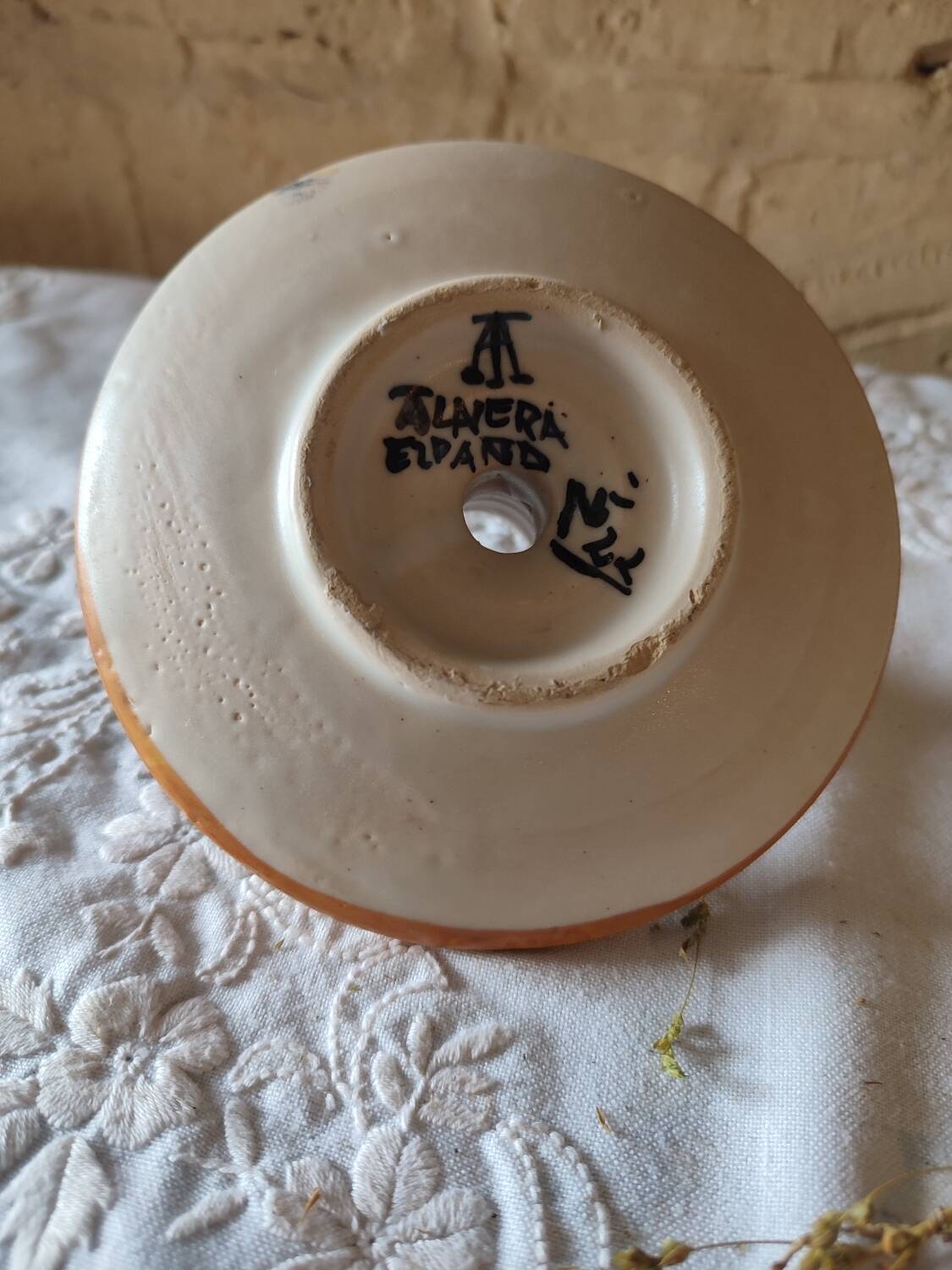 Vintage ceramic cellar rat candle holder from Talavera 🇪🇦