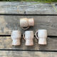 Suite de 4 tasses / mugs en grès moucheté vintage par Claude Paci, Val