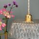 Vintage square glass pendant light - tableware collection -