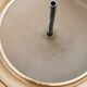 Art deco ceiling light in brass and textured glass