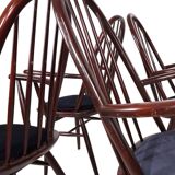 Set of 4 Windsor chairs, mahogany, 1960