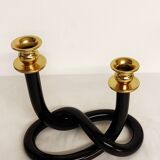 Candelabra "Dorothy Thorpe" in black lucite. USA 1960s.