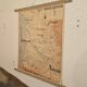 Old school geography map 1960 Atlantic Mediterranean coast
