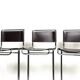 Set of 6 Linea Veam Modernist Leather and Chrome Bar Stools, 1960s