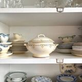 Longwy ironware soup tureen, "Longpré" service