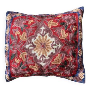 Housse de coussin brodée - soie